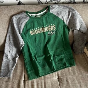 Saskatchewan Roughriders Women's Green and Gray Sweatshirt